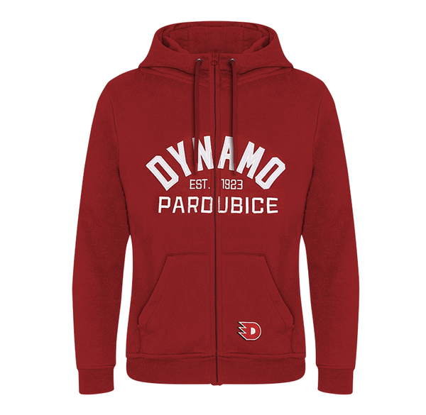 Mikina pánská zip hood červená HC Dynamo Pardubice