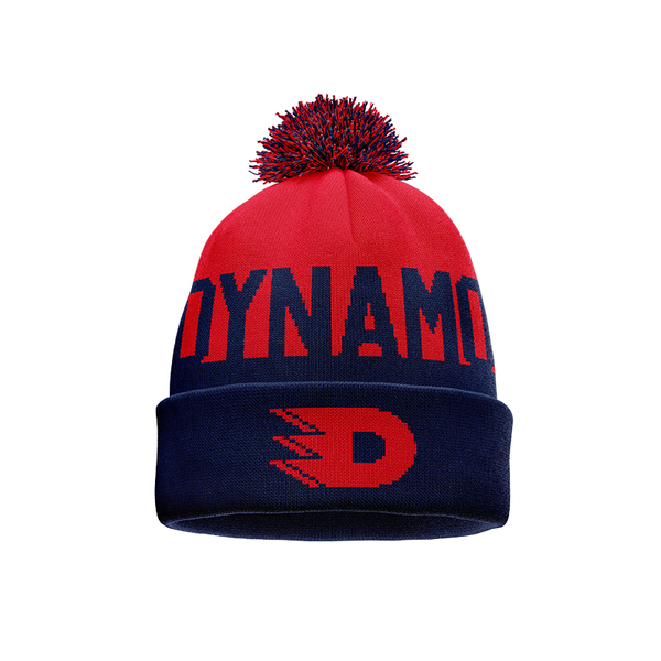 Kulich pro dospělé red-navy s vypleteným červeným logem HC Dynamo