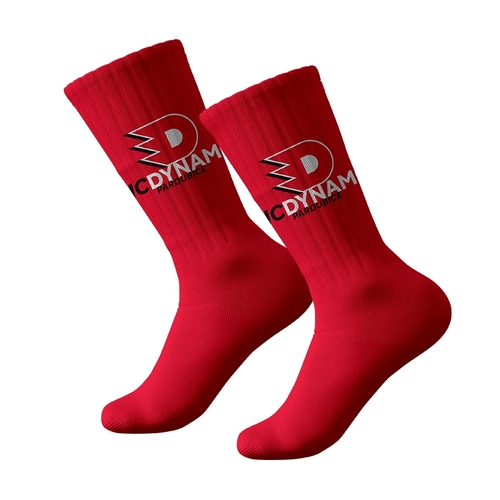Ponožky červené froté s logem D Dynamo