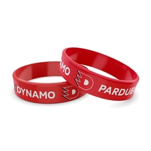 Silikonový náramek pro děti červený logo D Dynamo