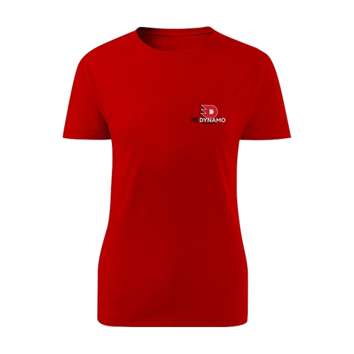 Tričko dámské červené s výšivkou loga Dynamo