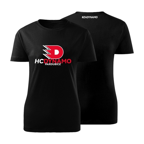 Tričko dámské organic Za Dynamo logo D černé