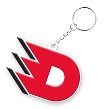 Silikonový přívěsek na klíče logo D