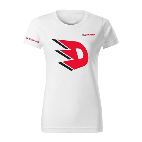 Tričko dámské dynamické logo bílé