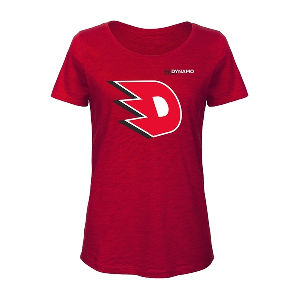 Tričko dámské dynamické logo Dynamo červené