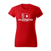 Tričko dámské Basic s potiskem červené HC Dynamo