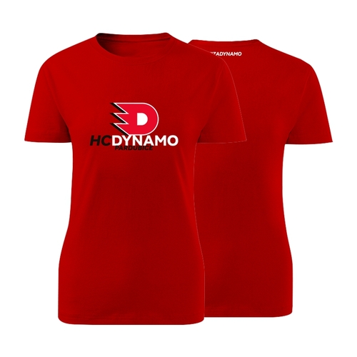 Tričko dámské organic Za Dynamo logo D červené